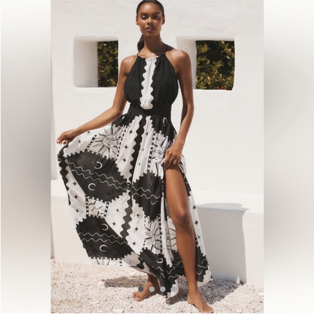 Anthropologie Tigre Indigo Maxi Dress